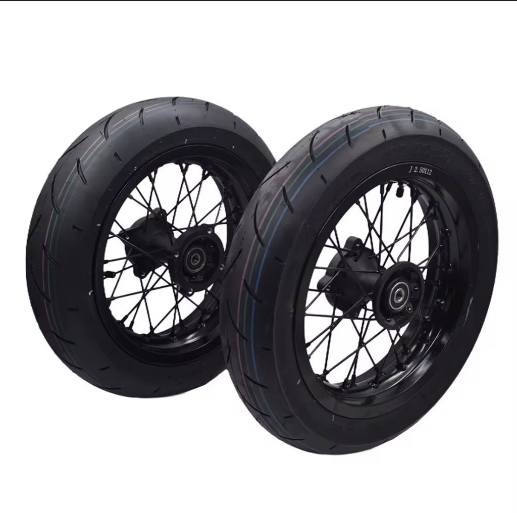 12” Kenda Kurve Supermoto wheel set
