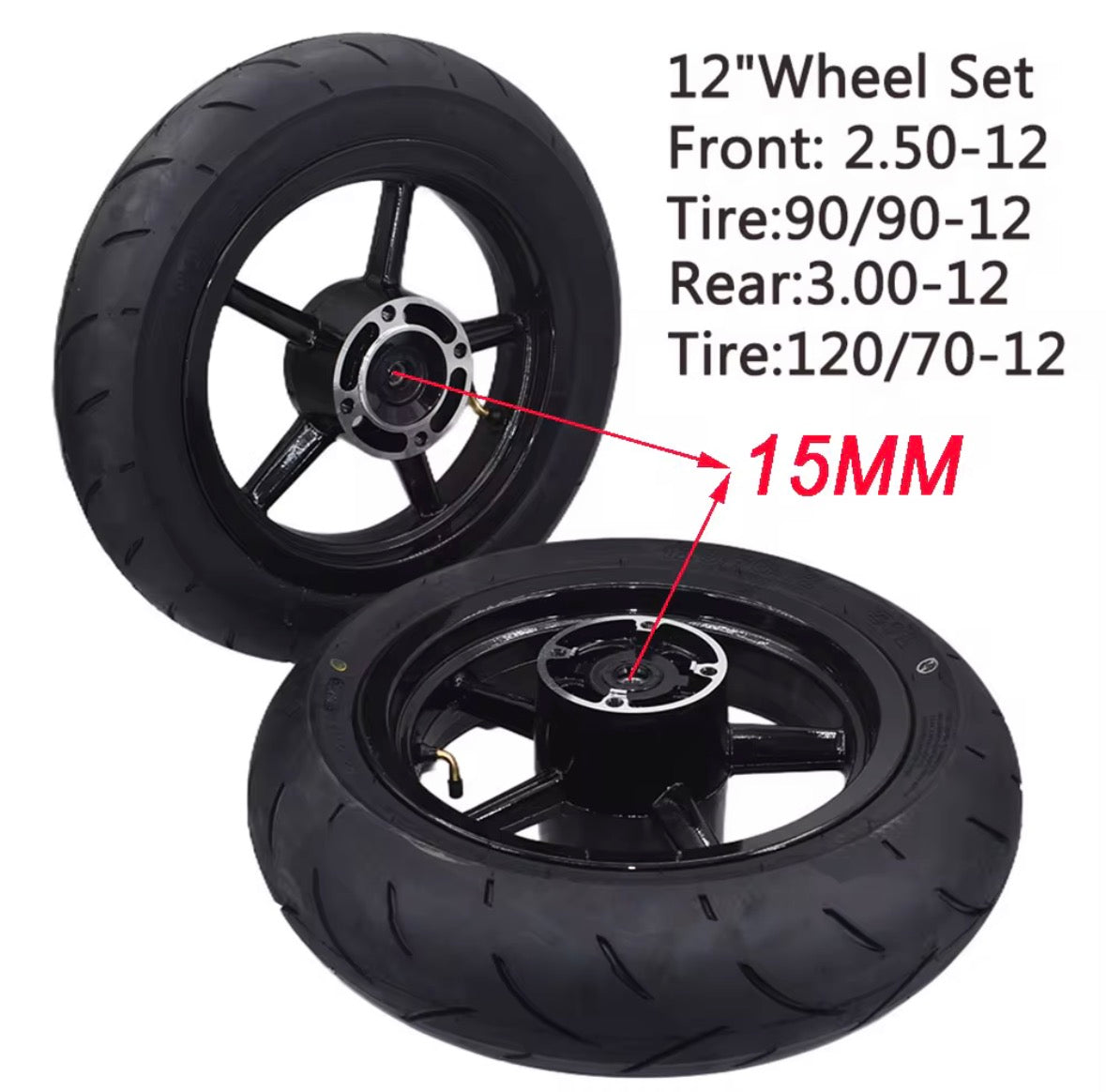Kenda Kurve 12” Super Moto Wheel Set
