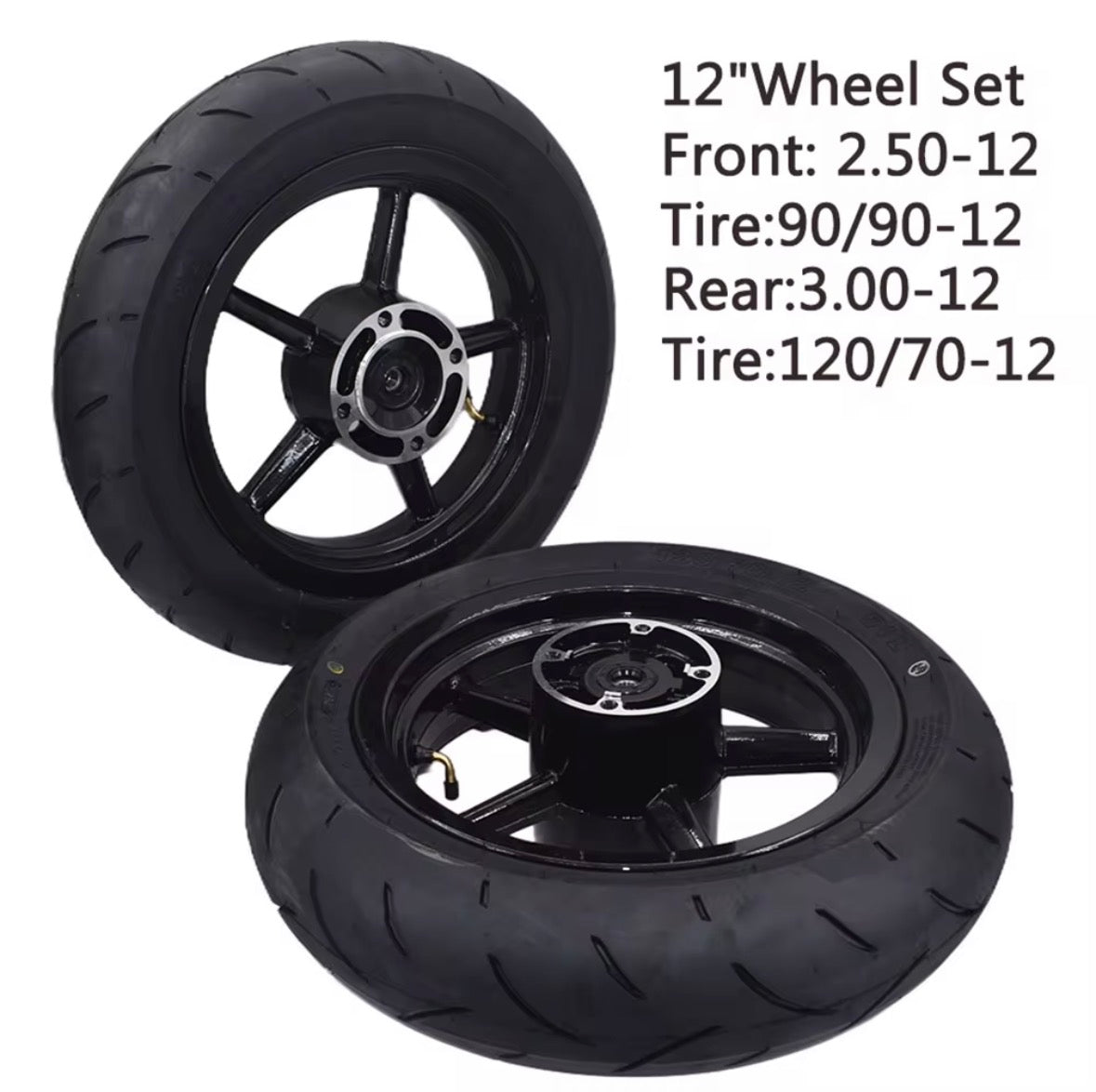 Kenda Kurve 12” Super Moto Wheel Set