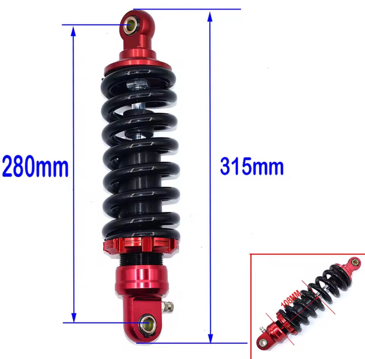 Upgraded Rear Shock 280mm